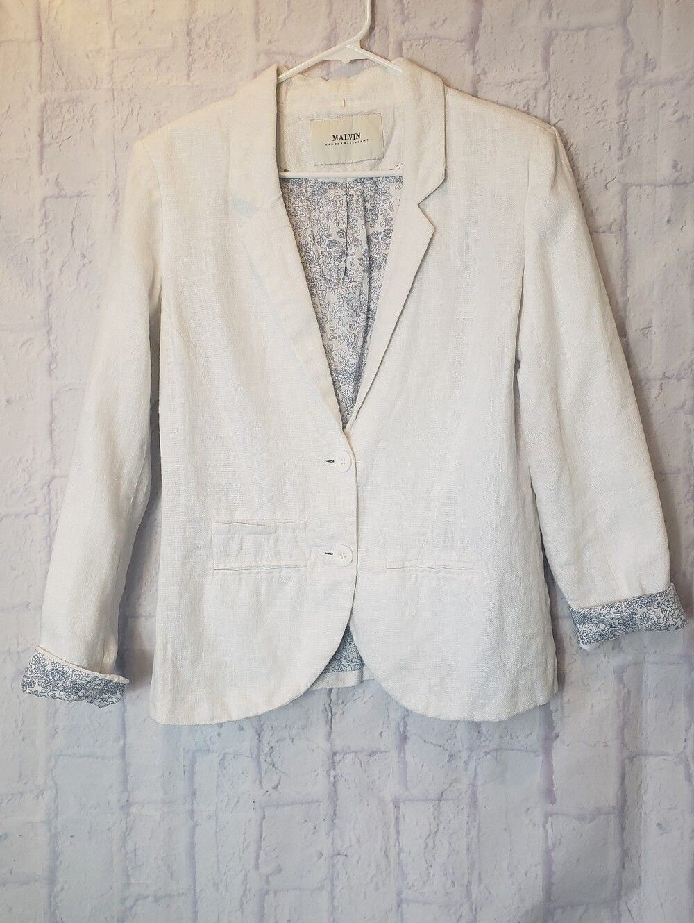 MALVIN GERMANY White Linen Blazer 10